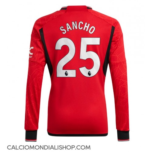 Maglie da calcio Manchester United Jadon Sancho #25 Prima Maglia 2023-24 Manica Lunga